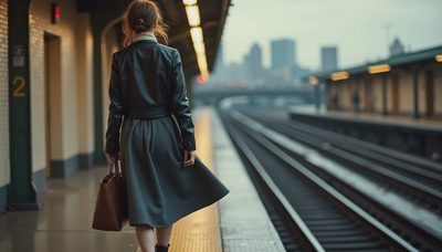 A Vintage Skirt Outfit That Survives the Subway